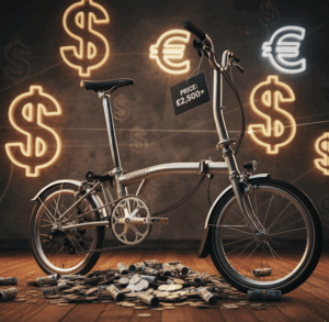 vélo pliant brompton avec références à l'argent